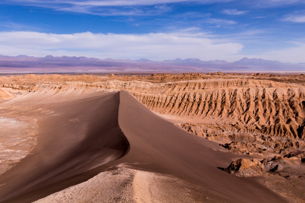 Das Valle de la Luna liegt in Chile in der Atacama-Wüste.