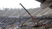 Fußball-EM 2012: So sah es vor vier Wochen im NSC Olympiastadion in Kiew aus - die Stadt ist bisher als einziger ukrainischer Spielort bestätigt worden.