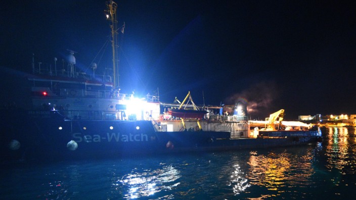 The Sea-Watch 3 rescue ship docks in Lampedusa