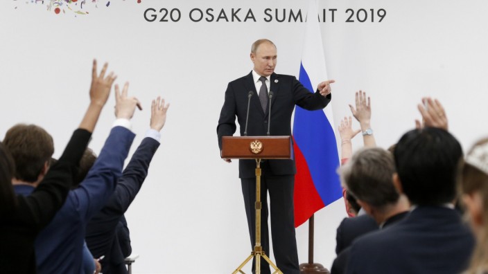Osaka: Russlands Präsident Wladimir Putin beim G-20-Gipfel in Osaka