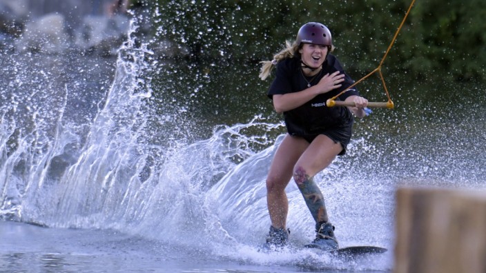Actionsport: Wieder dabei: Die Texanerin Anna Nikstad wird wie schon vor drei Jahren im Wakeboard-Contest in München starten.
