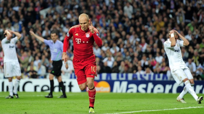 Arjen Robben trifft gegen Real Madrid 2012 in der Champions League