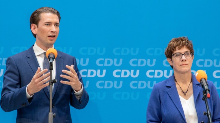 Sebastian Kurz (ÖVP) und Annegret Kramp-Karrenbauer (CDU) in Berlin