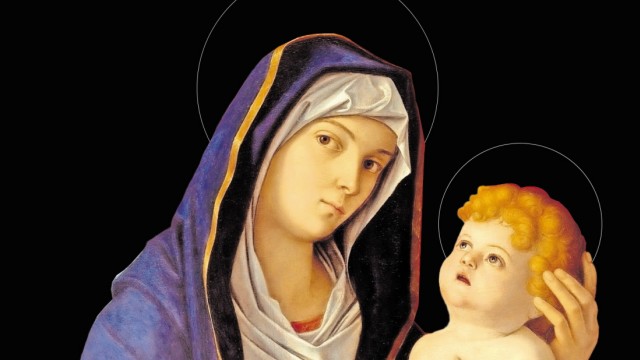 Chemie: Bei den Malern der Renaissance war Ultramarin eines der beliebtesten Pigmente, besonders häufig wurde es für die Darstellung der Jungfrau Maria verwendet. So wie es hier Giovanni Bellini gegen 1480 bei seiner Madonna mit dem Kind gemacht hat.