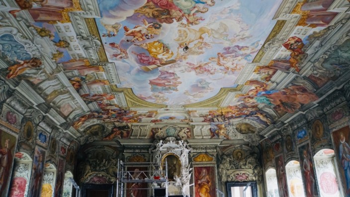 Bamberger Residenz: Der Kaisersaal wird derzeit restauriert.