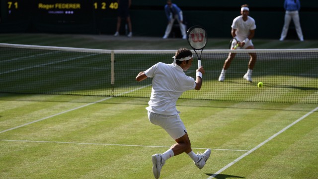 Federer und Nadal: Der Schweizer und Rafael Nadal hatten sich spektakulär bekämpft.