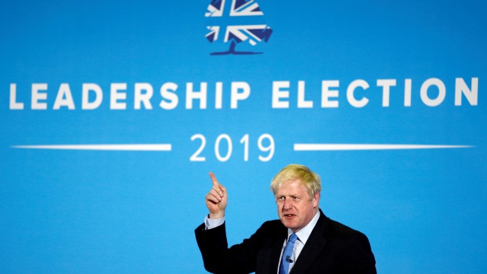 FILE PHOTO: Boris Johnson, a leadership candidate for Britain's Conservative Party, attends a hustings event in Colchester