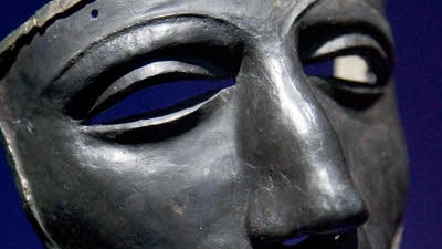 Varusschlacht: Eines der wichtigsten Fundstücke im Zusammenhang mit der Varusschlacht: Die eiserne Maske eines römischen Legionärs in Kalkriese in Bramsche.
