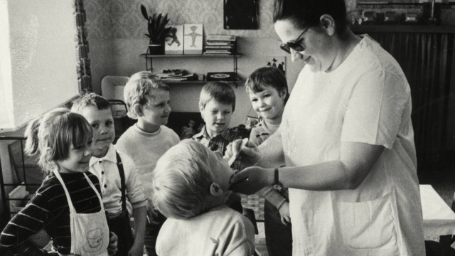 DDR-Kindergarten, Gesundheitsvorsorge / Foto 1986