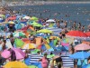 Hitzewelle in Deutschland 2019: Überfüllter Strand auf Usedom