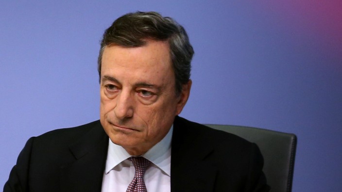 European Central Bank (ECB) President Draghi holds a news conference