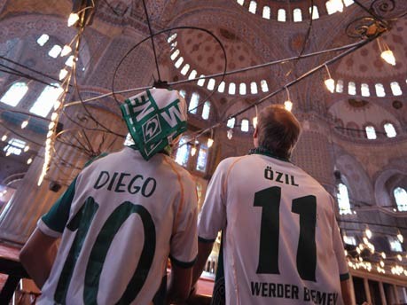 Werder-Fans in der Blauen Moschee