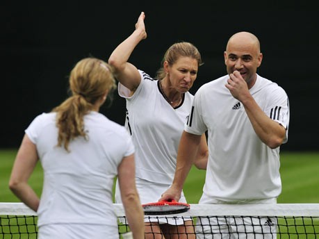 Steffi Graf und Andre Agassi in Wimbledon