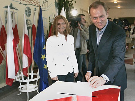 Donald Tusk und Ehefrau Malgorzata; dpa