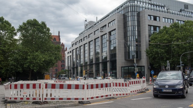 Baustelle Augustenstraße / Ecke Brienner Straße
