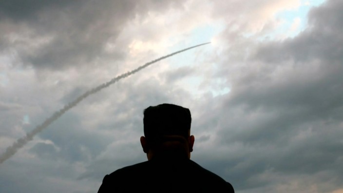 Nordkorea: Bei einem Test im August 2019: Nordkoreas Machthaber Kim Jong-un.