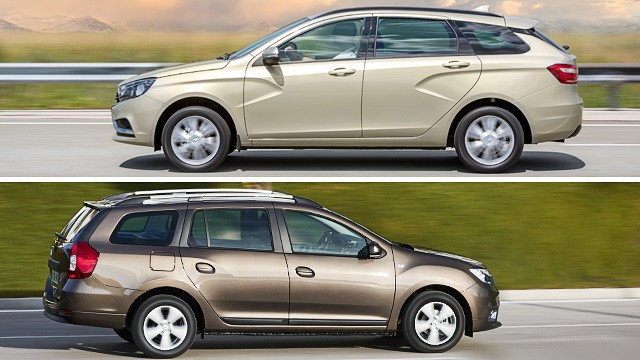 Dacia gegen Lada: Welches Auto bietet mehr für´s Geld? Der Lada (oben) und der Dacia im Test.