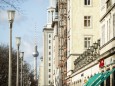 Fernsehturm und Fassaden in der Frankfurter Allee in Berlin am 9 Februar 2019 Karl Marx Allee in B
