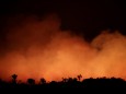Smoke billows during a fire in an area of the Amazon rainforest near Humaita, Amazonas