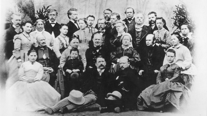 Historische Aufnahme vom Riedl-Treffen im Jahre 1868.