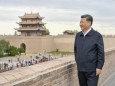 Chinas Präsident Xi Jinping zu Besuch am Jiayu-Pass