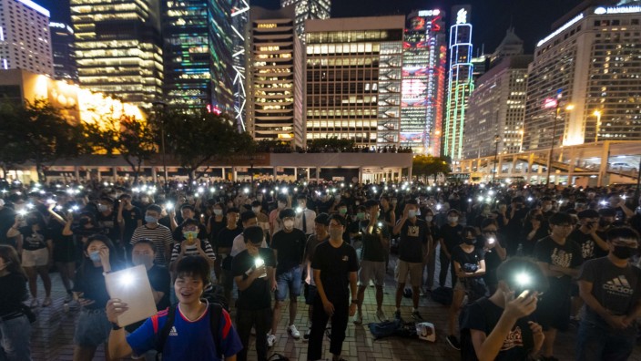 Schüler protestieren in Hongkong