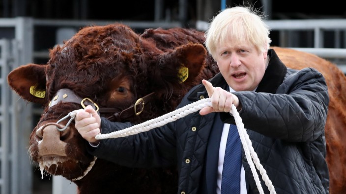 Boris Johnson Visits Aberdeenshire To Announce Additional Funding For Scottish Farmers