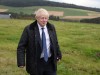 Britain's Prime Minister Boris Johnson visits Darnford Farm in Darnford, Banchory near Aberdeen