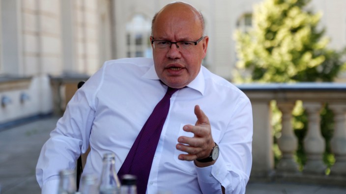 FILE PHOTO: German Economy Minister Peter Altmaier is pictured during an interview with Reuters in his ministry building in Berlin