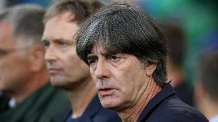 Nationalmannschaft - DFB-Bundestrainer Jogi Löw bei der EM-Quali gegen Nordirland