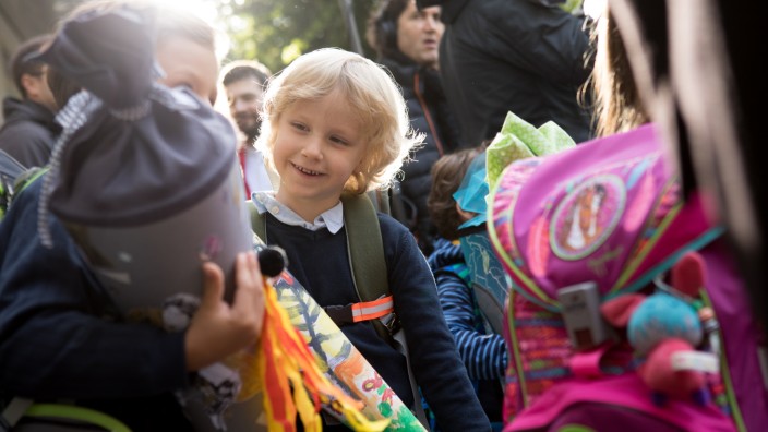 Große Vorfreunde: Die Erstklässler der Sankt-Anna-Grundschule sind bereit für den ersten Schultag.