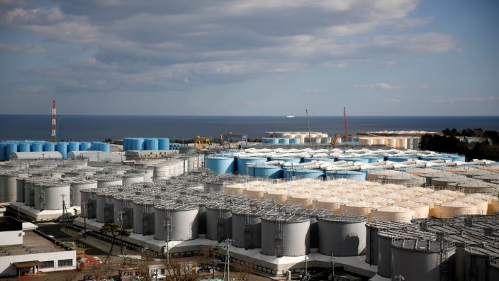 FILE PHOTO: Storage tanks for radioactive water are seen at tsunami-crippled Fukushima Daiichi nuclear power plant in Okuma