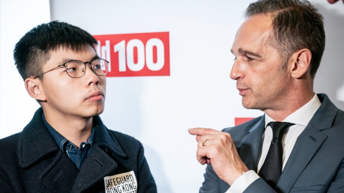Hongkong-Aktivist Joshua Wong und Außenminister Heiko Maas 2019 in Berlin