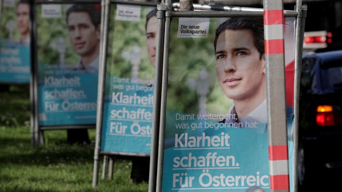 Österreich: ÖVP-Chef Sebastian Kurz auf Wahlplakaten