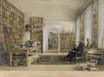 Alexander von Humboldt (1769-1859) in his library, circa 1855