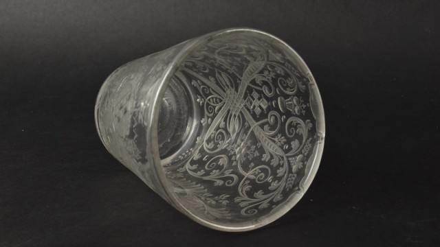 Neuankauf Glasbecher aus dem Besitz Abt Alexander Pellhammers Museum Fürstenfeldbruck