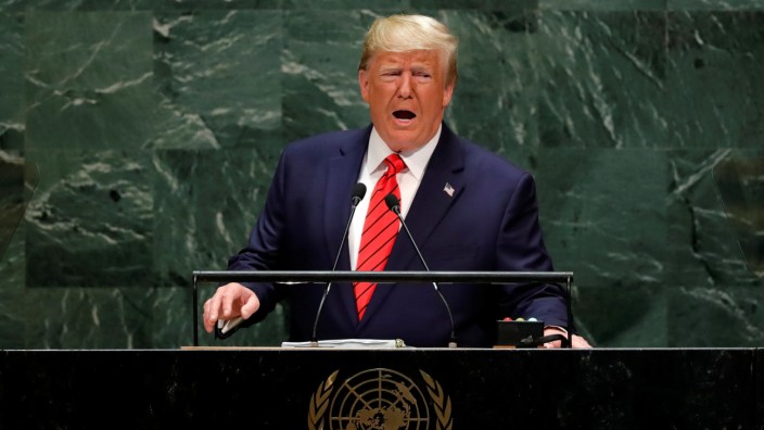 U.S. President Donald Trump addresses the 74th session of the United Nations General Assembly at U.N. headquarters in New York City, New York, U.S.