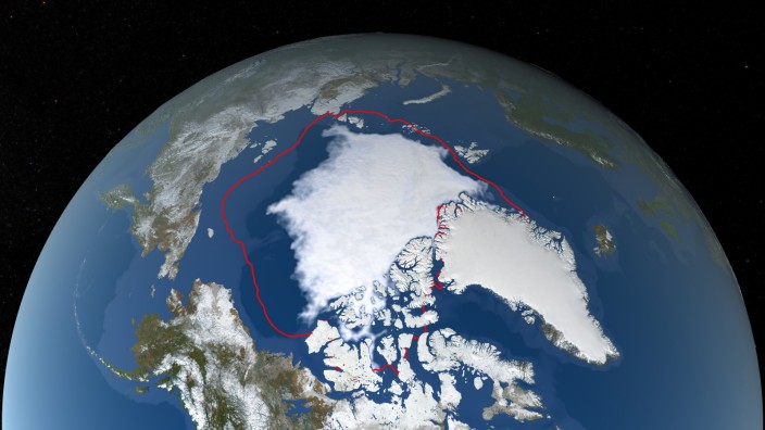 Klimawandel: Mitte September fiel die Ausdehnung des arktischen Meereises auf den zweitniedrigsten Stand seit Beginn der Aufzeichnungen.