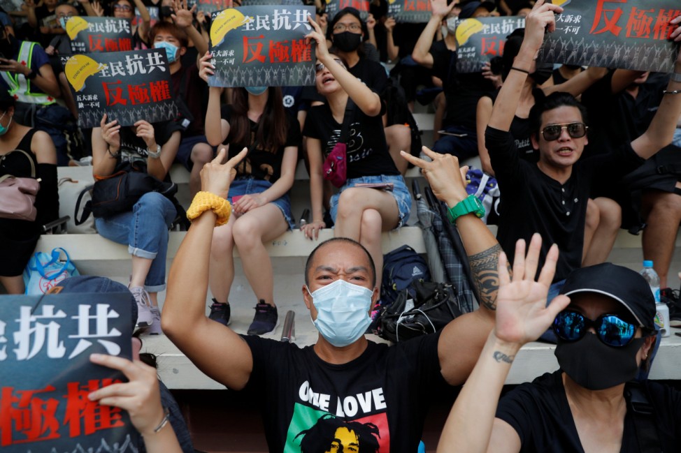 Protests as Hong Kong marks the 70th anniversary of the founding of the People's Republic of China