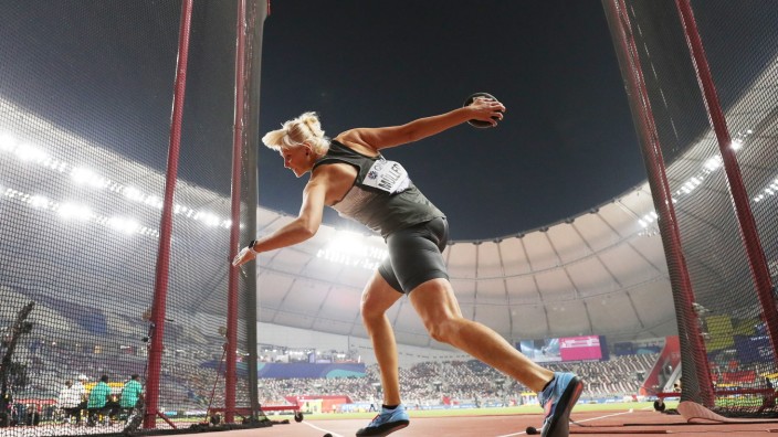 Leichtathletik-WM 2019: Nadine Müller während der Qualifikationsrunde