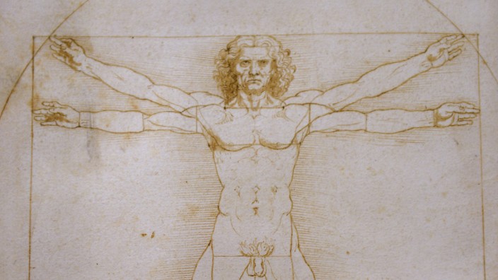Gerichtsurteil in Italien: Leonardo da Vincis Zeichnung des "Vitruvianischen Menschen" (um 1490) - eine Studie zu den Proportionen des menschlichen Körpers.