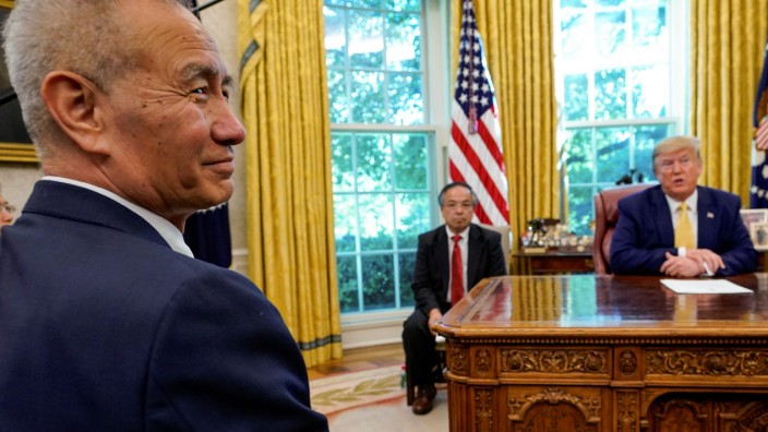 U.S. President Trump meets with China's Vice Premier Liu at the White House in Washington