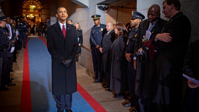 Ausstellung: Der 20. Januar 2009, der Tag der Amtseinführung: Der 44. US-Präsident sammelt sich hinter den Kulissen, bevor er sich dem Volk präsentiert.