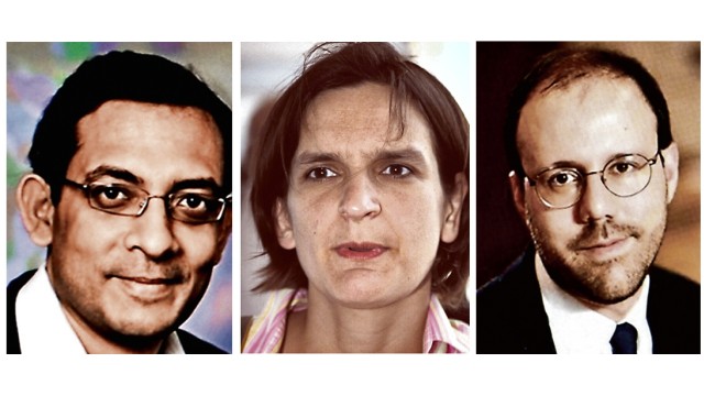 Wirtschaftsnobelpreis: Weltbekannte Armutsforscher und nun auch Wirtschaftsnobelpreisträger: Abhijit Banerjee, 58, Esther Duflo, 46, und Michael Kremer, 54 Jahre alt.