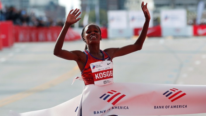 Chicago Marathon - Kenya's Brigid Kosgei wins the women's marathon setting a new world record