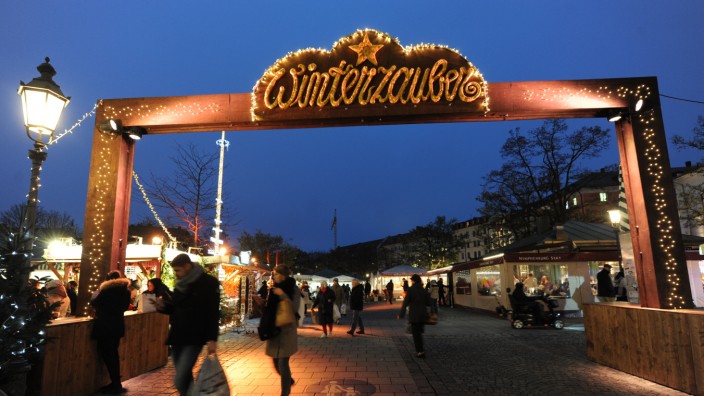 "Winterzauber" auf dem Viktualienmarkt in München, 2018