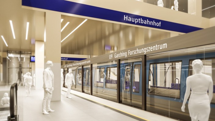 U-Bahn-Ausbau: So stellen sich die Planer den Bahnhof am Hauptbahnhof für die neue Linie U9 vor.
