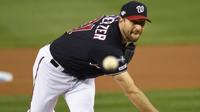 Baseball in Washington: Wer seine Würfe kontrolliert mit dem Schläger trifft, der kann auch Fliegen mit Essstäbchen fangen: Nationals-Pitcher Max Scherzer.