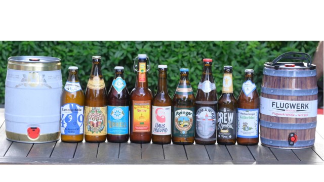 Die Bierprobe: Vielfalt des Bieres: Diese elf Biersorten von Brauereien aus dem Landkreis München traten bei der Blindverkostung gegeneinander an. Das heißt: Die Tester wussten bei der Beurteilung nicht, welche Sorte sich in den Gläsern befand.
