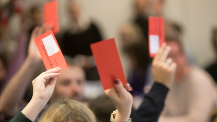 Abstimmung auf Parteitag der SPD München, 2018